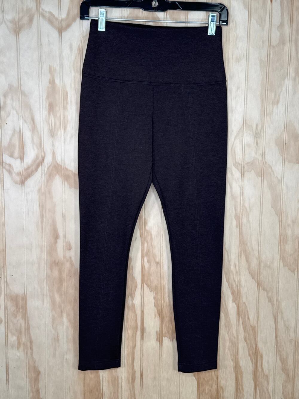 Lysse Brown Pull On Legging Pants Wide Waistband Stretch Shapewear Size Small